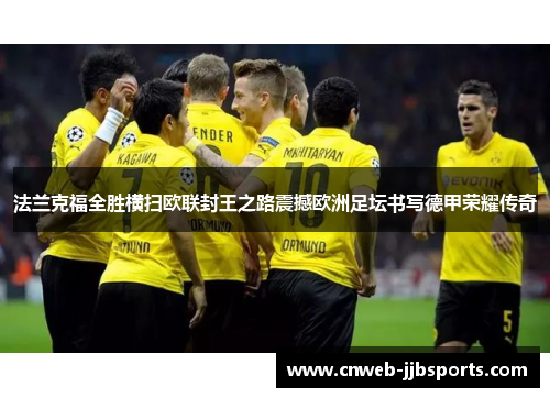 法兰克福全胜横扫欧联封王之路震撼欧洲足坛书写德甲荣耀传奇 法兰克福全胜横扫欧联封王之路震撼欧洲足坛书写德甲荣耀传奇